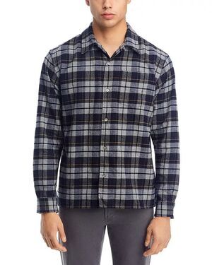 NORSE PROJECTS Shirt Mens Small Gray Check Button Up CARSTEN FLANNEL $215